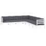 7 Stk. Gartenmöbel und Kissen aus massivem Kiefernholz von , Gartensets - Ref: Foro24-3096792, Preis: 615,64 €, Rabatt: %