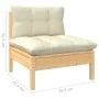 Garden furniture set of 12 pieces with solid pine wood cushions. by , Garden sets - Ref: Foro24-3096875, Price: 920,16 €, Dis...
