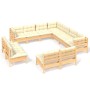 Gartenmöbel 11 Stk. und Kissen massives Zirbenholz creme von , Gartensets - Ref: Foro24-3096863, Preis: 908,82 €, Rabatt: %