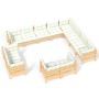 Gartenmöbel 12-teilig und Kissen aus massivem Zirbenholz von , Gartensets - Ref: Foro24-3096947, Preis: 1,00 €, Rabatt: %