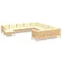 Garden furniture 12 pieces and cream pine wood cushions by , Garden sets - Ref: Foro24-3097067, Price: 983,28 €, Discount: %