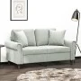 2-Sitzer-Sofa mit hellgrauen Samtkissen 120 cm von , Sofas - Ref: Foro24-3200935, Preis: 279,98 €, Rabatt: %
