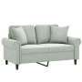 2-seater sofa with light gray velvet cushions 120 cm by , Sofas - Ref: Foro24-3200935, Price: 285,32 €, Discount: %