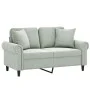 2-Sitzer-Sofa mit hellgrauen Samtkissen 120 cm von , Sofas - Ref: Foro24-3200935, Preis: 279,98 €, Rabatt: %