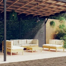 Garden furniture 8 pieces cushions solid pine wood by , Garden sets - Ref: Foro24-3096226, Price: 661,83 €, Discount: %