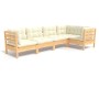 Gartenmöbel 5 Stück Kissen aus cremefarbenem Kiefernholz von , Gartensets - Ref: Foro24-3096382, Preis: 436,35 €, Rabatt: %