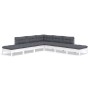 Gartenmöbel 7-teilig mit Kissen aus weißem Kiefernholz von , Gartensets - Ref: Foro24-3096323, Preis: 612,83 €, Rabatt: %