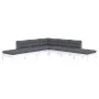 Muebles de jardín 7 pzas con cojines blanco madera de pino de , Conjuntos de jardín - Ref: Foro24-3096323, Precio: 603,95 €, ...
