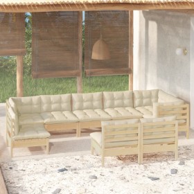 Gartenmöbel 9-teilig und Kissen aus massivem Kiefernholz von , Gartensets - Ref: Foro24-3096478, Preis: 770,29 €, Rabatt: %