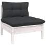Gartenmöbel 5-teilig mit weißen Kissen aus massivem Kiefernholz von , Gartensets - Ref: Foro24-3096672, Preis: 461,37 €, Raba...