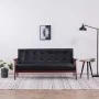 3-Sitzer-Sofa aus schwarzem Kunstleder von vidaXL, Sofas - Ref: Foro24-248643, Preis: 221,96 €, Rabatt: %
