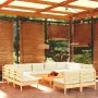 Garden furniture 12 pieces and cushions solid pine wood by , Garden sets - Ref: Foro24-3097217, Price: 965,11 €, Discount: %