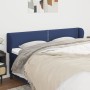 Cabecero de tela azul 203x23x78/88 cm
