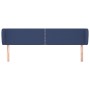 Cabecero de tela azul 203x23x78/88 cm