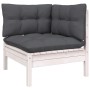 Gartenmöbel 7-teilig mit Kissen aus weißem Kiefernholz von , Gartensets - Ref: Foro24-3096431, Preis: 615,64 €, Rabatt: %