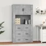 Hohes Sideboard aus betongrauem Sperrholz von , Sideboards - Ref: Foro24-3185387, Preis: 170,61 €, Rabatt: %