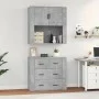 Hohes Sideboard aus betongrauem Sperrholz von , Sideboards - Ref: Foro24-3185387, Preis: 170,61 €, Rabatt: %
