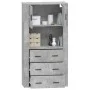 Hohes Sideboard aus betongrauem Sperrholz von , Sideboards - Ref: Foro24-3185387, Preis: 170,61 €, Rabatt: %