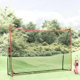 Schwarz-rotes Golf-Trainingsnetz aus Polyester, 305 x 91 x 213 cm von , Golf-Lernmaterial - Ref: Foro24-93751, Preis: 140,86 ...