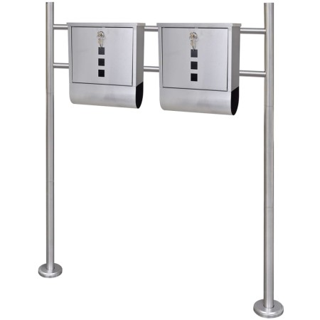 2 mailboxes with stainless steel support by , mailboxes - Ref: Foro24-271746, Price: 128,83 €, Discount: %