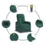 Dunkelgrüner Stoff-Massagestuhl mit Liegefunktion von , Sessel - Ref: Foro24-374212, Preis: 202,05 €, Rabatt: %