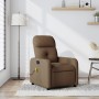 Sillón reclinable con masaje de tela marrón by , Armchairs - Ref: Foro24-374210, Price: 222,10 €, Discount: %