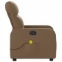 Sillón reclinable con masaje de tela marrón by , Armchairs - Ref: Foro24-374210, Price: 218,54 €, Discount: %