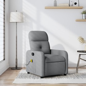 Sillón reclinable de masaje de tela gris claro by , Armchairs - Ref: Foro24-374206, Price: 203,12 €, Discount: %