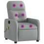 Sillón reclinable de masaje de tela gris claro de , Sillones - Ref: Foro24-374206, Precio: 200,11 €, Descuento: %
