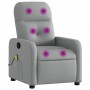 Sillón reclinable de masaje de tela gris claro by , Armchairs - Ref: Foro24-374206, Price: 203,12 €, Discount: %