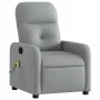 Sillón reclinable de masaje de tela gris claro de , Sillones - Ref: Foro24-374206, Precio: 200,11 €, Descuento: %