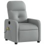 Sillón reclinable de masaje de tela gris claro by , Armchairs - Ref: Foro24-374206, Price: 203,12 €, Discount: %