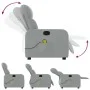 Sillón reclinable de masaje de tela gris claro de , Sillones - Ref: Foro24-374206, Precio: 200,11 €, Descuento: %