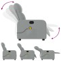 Sillón reclinable de masaje de tela gris claro by , Armchairs - Ref: Foro24-374206, Price: 203,12 €, Discount: %