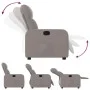 Sillón reclinable de tela gris taupe by , Armchairs - Ref: Foro24-374204, Price: 185,99 €, Discount: %