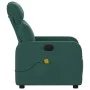 Sillón de masaje reclinable de tela verde oscuro de , Sillones - Ref: Foro24-374180, Precio: 208,85 €, Descuento: %