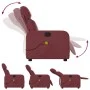 Sillón de masaje reclinable cuero sintético rojo tinto by , Armchairs - Ref: Foro24-374194, Price: 249,90 €, Discount: %