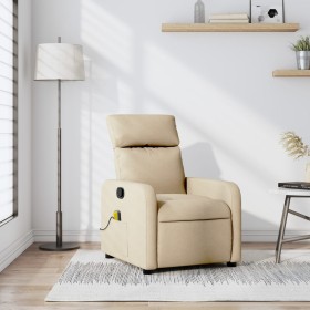 Sillón de masaje reclinable de tela crema by , Armchairs - Ref: Foro24-374182, Price: 229,00 €, Discount: %