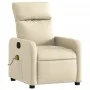 Sillón de masaje reclinable de tela crema de , Sillones - Ref: Foro24-374182, Precio: 225,17 €, Descuento: %