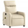 Sillón de masaje reclinable de tela crema by , Armchairs - Ref: Foro24-374182, Price: 229,00 €, Discount: %
