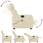 Cremefarbener Stoff-Massagestuhl mit Liegefunktion von , Sessel - Ref: Foro24-374182, Preis: 225,19 €, Rabatt: %
