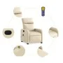 Cremefarbener Stoff-Massagestuhl mit Liegefunktion von , Sessel - Ref: Foro24-374182, Preis: 225,19 €, Rabatt: %