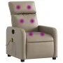 Sillón de masaje reclinable cuero sintético color capuchino by , Armchairs - Ref: Foro24-374196, Price: 222,45 €, Discount: %