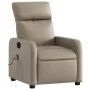 Sillón de masaje reclinable cuero sintético color capuchino by , Armchairs - Ref: Foro24-374196, Price: 222,45 €, Discount: %