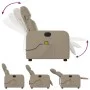 Sillón de masaje reclinable cuero sintético color capuchino by , Armchairs - Ref: Foro24-374196, Price: 222,45 €, Discount: %