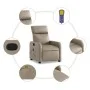 Sillón de masaje reclinable cuero sintético color capuchino by , Armchairs - Ref: Foro24-374196, Price: 222,45 €, Discount: %