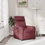 Sillón de masaje reclinable de tela color vino tinto by , Armchairs - Ref: Foro24-374177, Price: 223,44 €, Discount: %