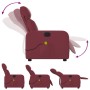 Sillón de masaje reclinable de tela color vino tinto by , Armchairs - Ref: Foro24-374177, Price: 227,29 €, Discount: %