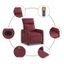 Roter Stoff-Massagestuhl mit Liegefunktion von , Sessel - Ref: Foro24-374177, Preis: 223,44 €, Rabatt: %