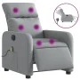 Sillón reclinable de masaje eléctrico tela gris claro by , Armchairs - Ref: Foro24-3206690, Price: 267,80 €, Discount: %